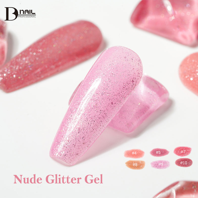 ICE NOVA | Nude Glitter Gel