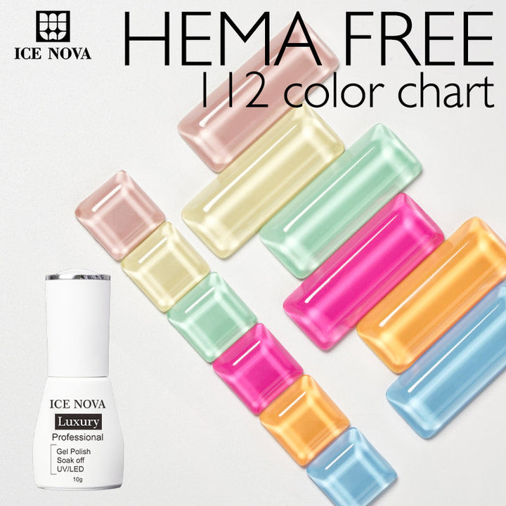 HIELO NOVA | Esmalte de uñas en gel Hema Free 112 colores